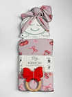 Baby Girl Gift Set Toby Cherry Blanket Teether   Chick Pea Bath Set