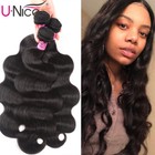 Unice Indian Body Wave Human Hair Extensions 3 Bundles 100  Virgin Hair Weave Us