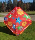 90s Vtg Coca-cola Red Hot Olympic Summer Sun Umbrella 5ft Sun Drinking A Coke