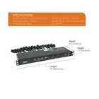1u Rack Mount 19 Outlet Pdu Power Distribution Unit Power Strip Circuit Break   