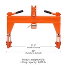 3000lb 3-point Quick Hitch Adapter W 2  Receiver For Cat 1   2 Tractors