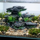 Aquarium Rock Cave Ornament Mountain View Stone Tree Landscape  Large Fish Tank