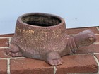 1960s Vintage Terra-cotta Turtle Tortoise Planter Pot Flowerpot