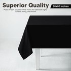 Utopia Kitchen Rectangle Table Cloth 2 Pack 60x60 Inches  Black   Tablecloth   