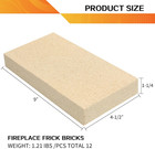12pcs Woodstove Firebricks  Fire Bricks  Size 9  X 4-1 2  X 1-1 4   Fire Bricks