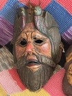Rare Folk Art Carved Wood Masks Three Wooden Vintage Mask Lot  Neat Birds Design