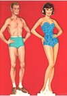 Original Vintage Uncut 1963 Pam   Jeff Paper Dolls extremely Rare Boxed Set