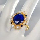Fine Art 10 Ct Blue Sapphire Ring 925 Sterling Silver Size 7 75  r445127