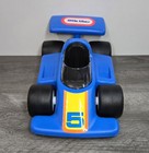 1990 s Little Tikes  5 Race Car Blue Replacement Hard Plastic Vintage