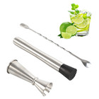 Set Of Drink Muddler For Cocktails With Spoon And Jigger  Cocktail Muddler Set