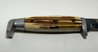 Vtg 1940s Queen Cutlery Fixed Blade Bird   Trout Knife W  Sheath - Stag Handle