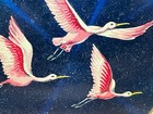 Vintage Rare  flying Flamingos Design  Stratton Compact