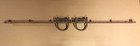 Antique Steel Barn Door Single 3  Rollers With 8  Foot Track Vtg Old 750-26b