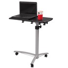 Rolling Height Angle Adjustable Laptop Stand Computer Desk Portable Pc Bed Table