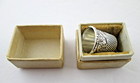 Vintage Sterling Silver Thimble Marked With  7 In Original Box Charleston Sc