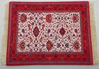 Red Persian Rug Mouse Pad - Miniature Rug Mouse Pad With Fringe Persian Style 
