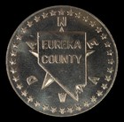 Rare 1864-1964 Nevada State Centennial Eureka County Nickel Silver Coin Medal Bu