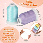 12 Colors Glow In The Dark Embroidery Thread Colorful Luminary Polyester Machine