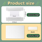 100 Pieces 2 Inch Insertable Self-adhesive Tabs With Printable Inserts And File