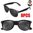 8pc Small Hole Glasses Eyes Correction Exercise Eyesight Care Improvement Unisex
