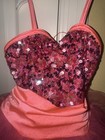 Girls Pink Sequin Ballet Dance Tutu Dress  Sleeveless  Size S
