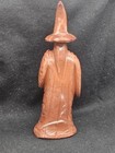 Hand-carved Red Jasper Wizard Statue     6  Natural Gemstone Figurine With Orb