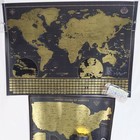 Interactive Educational Scratch Off World Map   Usa Map Flags Capitols Stickers