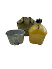 Ww2 Us Army Experimental Ethocel Canteen Complete 1943 Dated Matched Set