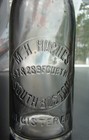 Antique M h  Hughes - 287   289 Fourth St  South Boston Blob Top Beer Bottle