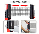 Fbsport Ping Pong Paddle Set Retractable Net Rackets Balls Portable Table Tennis
