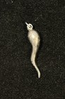 Vintage Sterling Silver Cornicello Italian Horn Good Luck Charm Pendant 1 5g