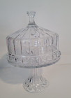 Olympia Crystal Domed Cake Plate Shannon Collection Godinger 24  Crystal
