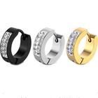 Stainless Steel Womens Mens Hoop Earrings Huggie Earrings Cz Piercings Hypoaller