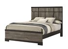 3pc Queen Size Bed Chest Nightstand Set Rustic Brown Gray Bedroom Furniture