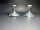 Vintage 1960s Wilton Armetale Pewter Candle Holders 3 5 In  Tall