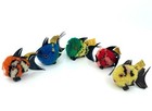 Steiff Woolen Coral Fish X 5 All Colors 1960s 7cm 3in Id Buttons And Tags Vtg