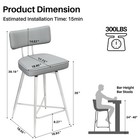 26  Swivel Bar Stools Set Of 4 Counter Height Barstools For Kitchen Island Gray