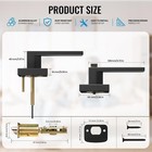 Us 10 Pack Privacy Door Lever Matte Black Interior Handle With Lock