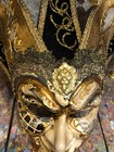 Carnival Jester Mask  With Gold And Silver Colors - Created And Painted In