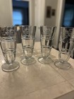 New  4 Steak   n Shake Restaurant Glass Milkshake Glasses Set Heavy Embossed 8 5   