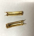 2 Beautiful Vintage Enamel Guilloche Barrettes   Blue Flower
