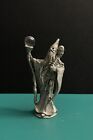 Gallo Pewter Merlin Wizard Staff Crystal Ball Owl Familiar Figurine Lotr Got Rpg
