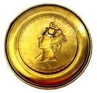Vintage Queen Elizabeth Ii Coronation June 1953 Brass Plate 8  Across