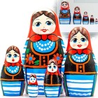 Polish Nesting Dolls Set Of 5 Pcs - Russian Dolls In Polish Folk Costumes With