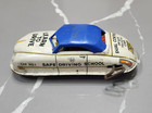 Vintage 1950s Marx Safe Driving School Tin Litho Wind-up Toy Car - Works 