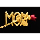 Vintage Mom Gift Pin Brooch 3d Rose Gold Valentine Mother s Day 1980s Nos Bina9