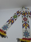 Vintage Native American Double Sided Seed Beaded Sash Belt 58    C1900
