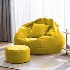 Relaxing Bean Bag Cover With Footrest Cover Faux Leather Without Beans Xxxl