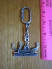 Vintage Venezia Keychain Venice Gondola -possibly Pewter- Key Ring Souvenir 
