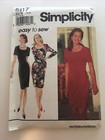 1993 Simplicity 8417 Vintage Sewing Pattern Misses Dress Size 38-42 Uncut